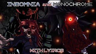 Insomnia and Monochrome WITH LYRICS | Friday Night Funkin' Hypno's Lullaby Vocal Cover