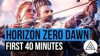 First 40 Minutes of Horizon Zero Dawn (PS4 Pro) | Gameplay Part 1 (SPOILERS)