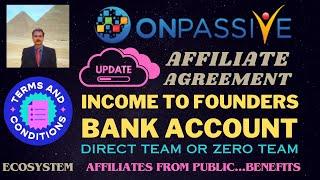 #ONPASSIVE |UPDATE: INCOME TO FOUNDERS BANK ACCOUNT |BUSINESS MODEL |AFFILIATE PROGRAM |BENEFITS