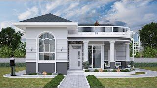 BUNGALOW HOUSE DESIGN - 2 BEDROOM - 100 SQM / 1,076 SQFT.