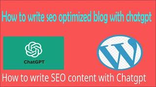 How to write SEO content with Chatgpt