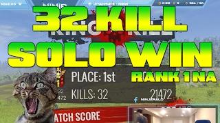 32 Kill Solo Win! (Rank #1 NA) H1Z1