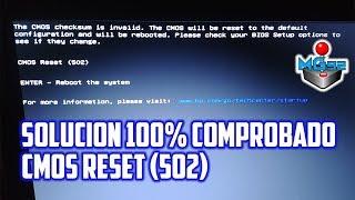 Solucionar Error CMOS Reset (502) | Time And Date Not Set | Falla Bateria De Bios