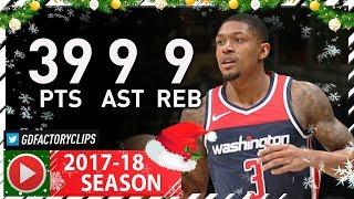 Bradley Beal Full Highlights vs Bulls (2017.12.31) - 39 Pts, 9 Ast, 9 Reb, CLUTCH!