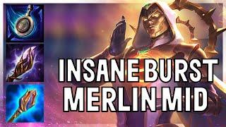 MERLIN DOES SO MUCH DAMAGE WITH THIS BUILD - Merlin Mid Ranked Conquest