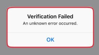 iPhone || Fix Verification Failed An unknown error occurred problem solve in iOS 14 & 15