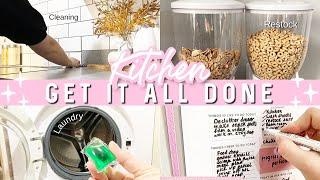 CLEAN WITH ME 2022 | KITCHEN REFILL & ORGANISATION | + RECIPE#getitalldone