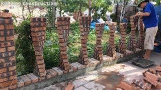 Techniques To Build Beautiful Twisted Walls From Bricks And Mortar - Building Creative Craft