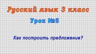 Русский язык 3 класс (Урок№5 - Как построить предложение?)