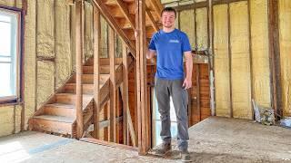 Restoring A $7,000 Mansion: Removing Rotten Attic Staircase