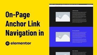 On-Page Anchor Link Navigation in Elementor (Highlight Link On-Scroll of Current Section)