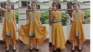 New Pattern 5 to 6 year old high low baby kurti very easy way