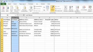 How to Make Excel 2010 Sortable List