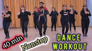 Zumba dance workout for belly fat Bollywood songs ,at home , Nonstop zumba by saroj | 40 min Nonstop