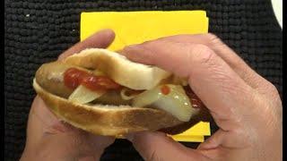 ASMR - Whispering While Eating Four Sausage Sandwiches - Australian Content