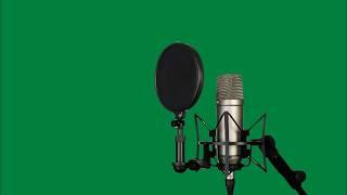 "Copyright free" Studio Microphone Green Screen Free Video ! New Green Screen video 2021!!