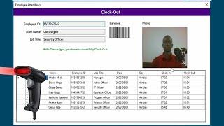 Barcode Employee Attendance System in C# Source Code