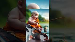 Today best ai cute baby monk latest video #aviral #cute #cutebaby