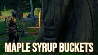 Where to collect all three Maple Syrup Buckets in Weeping Woods in Fortnite Chapter 2 Season 5