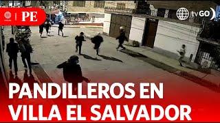 Gang members cause disturbances on a street in Villa El Salvador | Primera Edición | News Peru