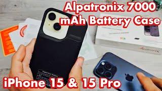 iPhone 15 / 15 Pro: 7000 mAh Battery Case w/ Wireless Charging Review (Alpatronix)