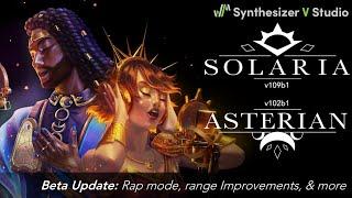 SOLARIA & ASTERIAN Beta Updates for Synthesizer V Studio v1.9.0