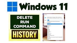 Delete Run Command History  Windows 11