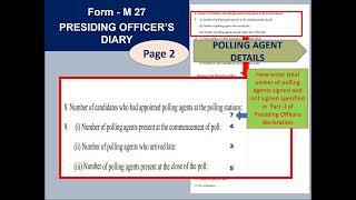 ELECTION TRAINING | PRESIDING OFFICERS DIARY