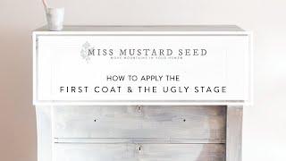 how to apply the first coat of milk paint | miss mustard seed