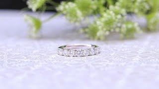 Lab Created Diamond Seven Stone Wedding Ring Featuring 3.5mm Manmade Diamonds | Ada Diamonds