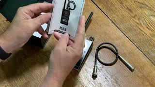 K88 hidden spy camera and bug detector unboxing and first use