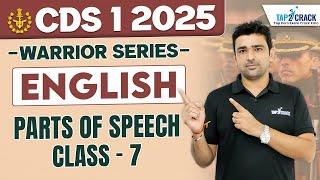 CDS 1 2025 Preparation | CDS English - Parts of Speech | CDS 1 2025 English | Rishabh Deshwal Sir