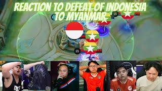 Streamers Reaction to Indonesia's defeat vs Myanmar in Sea Games 2023 Men's Mobile Legends Bang Bang
