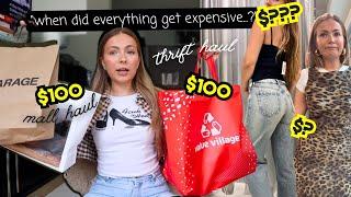 I spent $100 at the thrift store AND $100 at the mall...which was more worth it???