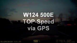 w124 Mercedes 500E Autobahn Vmax - GPS