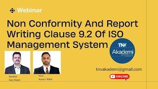 Non Conformity And Report Writing Clause 9.2 Of ISO Management System Standards