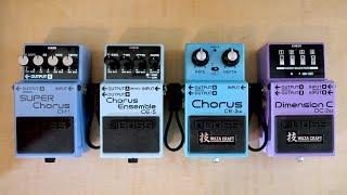 Boss Chorus Shootout + Opinion: CH-1 vs. CE-5 vs. CE-2w vs. DC-2w (in Mono & Stereo)