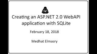 Creating an ASP.NET Core 2.0 WebAPI app with SQLite