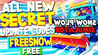 *NEW* ALL WORKING CODES FOR SNOW PLOW SIMULATOR! ROBLOX SNOW PLOW SIMULATOR CODES!