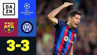 Barca trotz Lewy so gut wie raus: FC Barcelona - Inter Mailand 3:3 | UEFA Champions League | DAZN