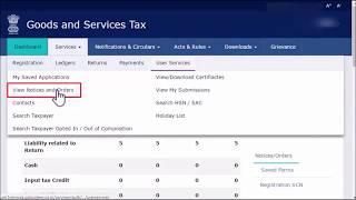 How to View and Download Notice and Order on GST Portal