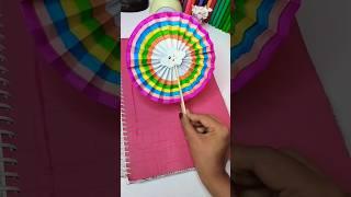 DIY Paper Fan Craft 🪭 | How to Make Origami Paper Fan Easy Craft | DIY Paper Craft #short #origami