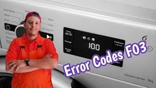 code erreur F03 for whirlpool FreshCare washing machine code panne Whirlpool F03 ariston hotpoint