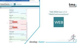 TMS WEB Core v1.4 Ravenna: TWebContinuousScroll