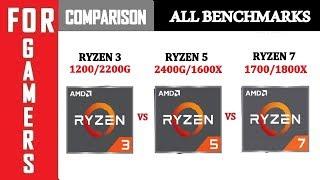 R3 1200 vs R3 2200G vs R5 1600X vs R5 2400G vs R7 1800X vs R7 1700 | Comparison |