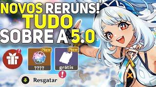 Tudo SOBRE a 5.0 Em 10 MINUTOS! MUITAS GEMAS GRÁTIS! Novos BANNER & RERUNS (Rumor) Genshin impact