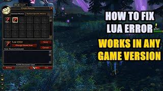 How to Fix Lua Error in WoW