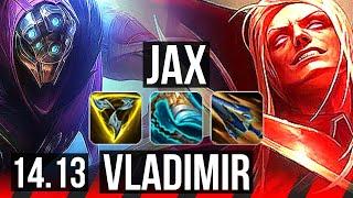 JAX vs VLADIMIR (TOP) | 8 solo kills, 1900+ games, 12/2/4 | NA Master | 14.13