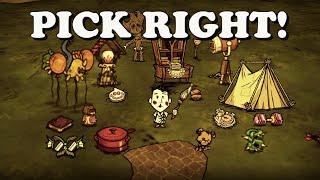 PICKING CHARACTERS IN "DONT STARVE TOGETHER"