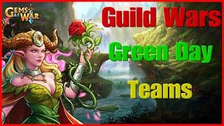 Gems of War - Guild Wars, Best Green Day Teams